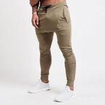 Men's Pants Brand Gym Casual Solid Color Drawstring Sports Pants Pantalon Homme Jogger Hombre Streetwear Men's Trousers