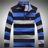 Fashion Brand Tace & Shark Sweater Men High Quality Stand Collar Half Zipper Straight Men's Sweater Pullovers Shark Emboridery
