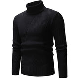 2020 Autumn Winter Men's Sweater Men'S Turtleneck Solid Color Casual Sweater Men Slim Fit Brand Knitted Pullovers Men Clothes