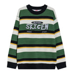 Men Sweater Winter Casual Strip Pullovers Soft Comfortable Long Sleeve O Neck Top Letter Embroidery Fashion XL XXL Boy Clothes